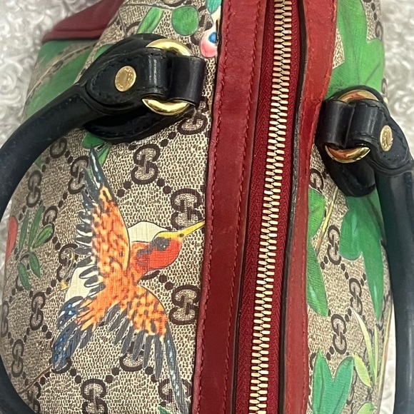 Gucci Multicolor GG Blooms Supreme Canvas and Leather Boston Bag - Picture 9 of 16